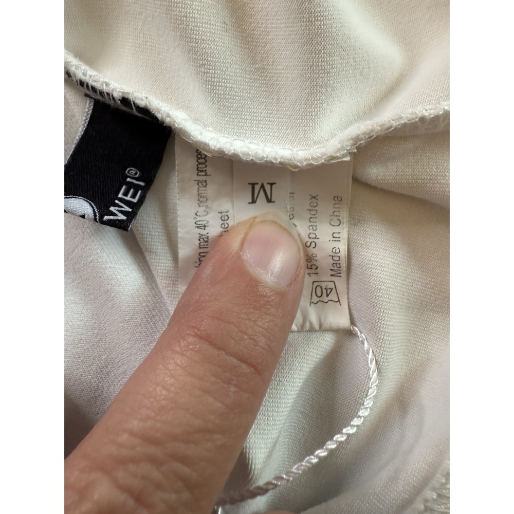 Zhen Wei Long Sleeve Stretch Shirt White Adults Medium - Picture 6 of 6